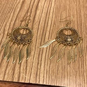 Gold tone earrings